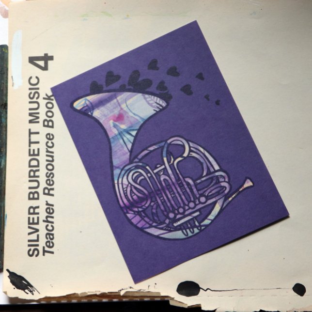 Carte Postale French Horn Love Band (Créateur téléchargé)