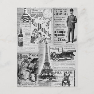 Carte Postale French Vintage Eiffel