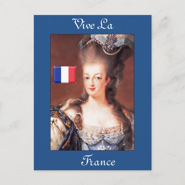 Carte postale French Vive La France Marie Antoinet (Devant)