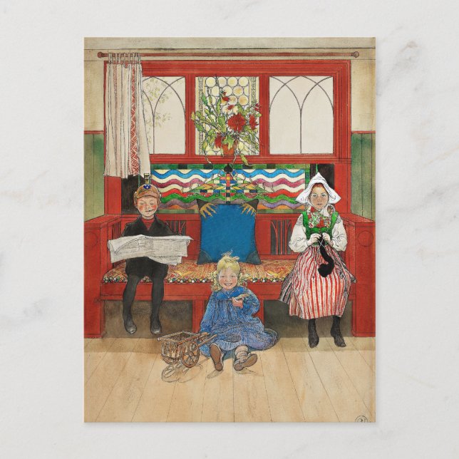 Carte Postale Frère et Soeur Jouer maman et papa (Devant)
