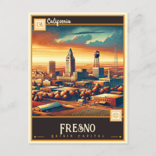 Carte Postale Fresno, Californie   VINTAGE