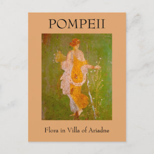 Carte Postale Fresque de Flore dans la Villa d'Ariadne, Pompéi	