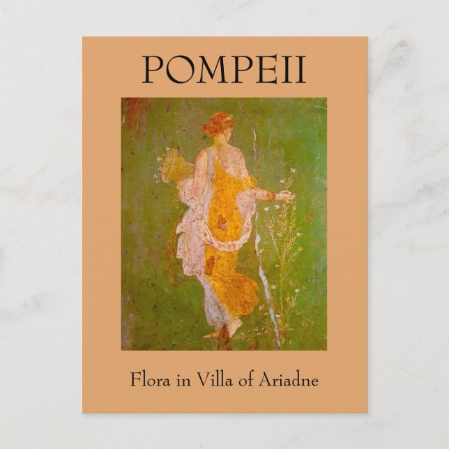 Carte Postale Fresque de Flore dans Villa d'Ariane, Pompéi (Devant)