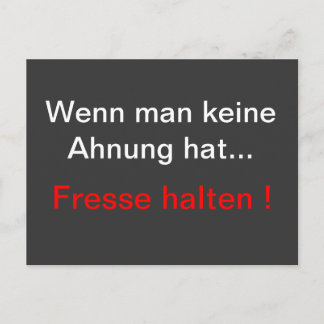 Carte Postale Fresse halten