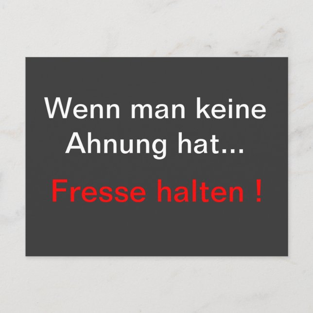Carte Postale Fresse halten (Devant)