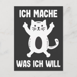 Carte Postale Frets Kätzchen Lustige Katze Rebell Mittelfinger