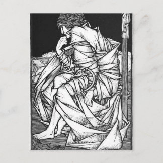 Carte Postale Frey assis sur le trône d'Odin