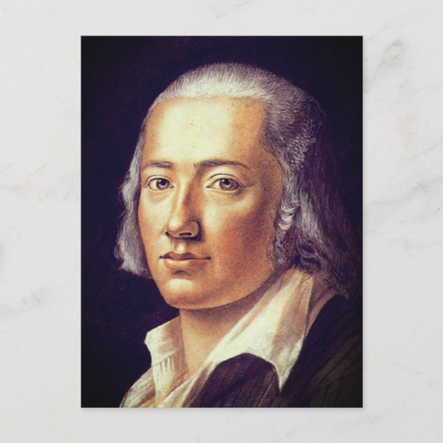 Carte Postale Friedrich Hölderlin par Franz Carl Hiemer, 1792 (Devant)