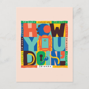 Carte Postale FRIENDS™ Comment vas-tu - Graphisme vibrant