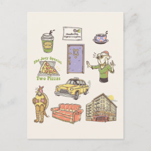 Carte Postale FRIENDS™   Icônes de dessin animé Graphique