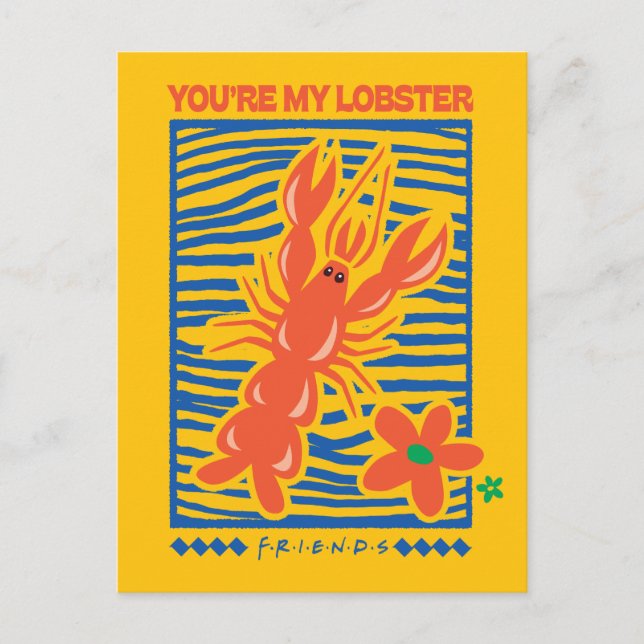 Carte Postale FRIENDS™ | Vous êtes mon homard Graphisme vibrant (Devant)