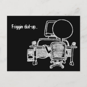 Carte postale Friggin Dial-up