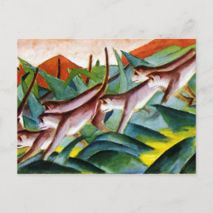 Carte Postale frise de singe par Franz Marc