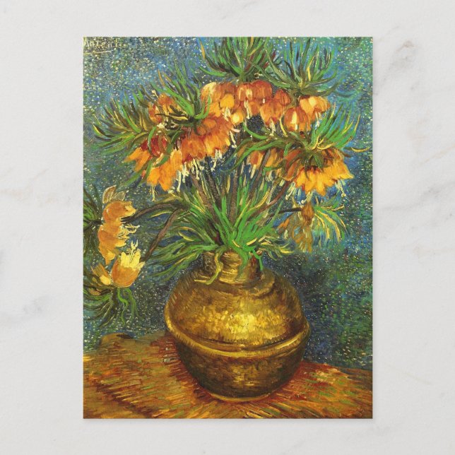 Carte Postale Fritillons dans un Vase Van Gogh Art (Devant)