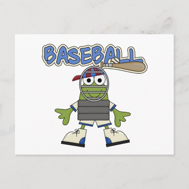 Carte Postale Frog Baseball - Tshirts Catcher et cadeaux (Devant)