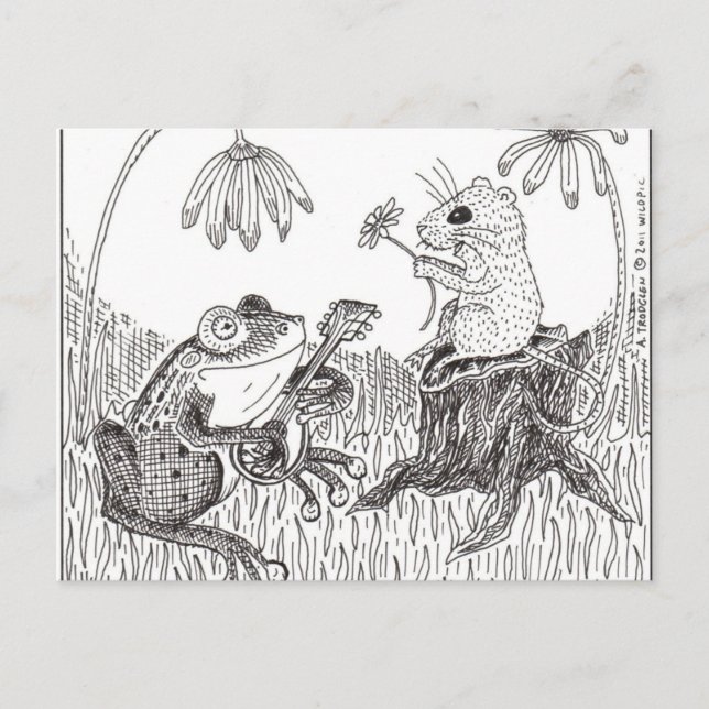Carte Postale Froggy Est Allé À A-Courtin' (Devant)