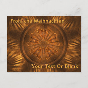 Carte Postale Fröhliche Weihnachten - Fractal Wood Carving