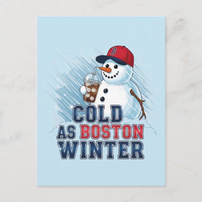 Carte Postale Froid comme Boston Winter (Devant)