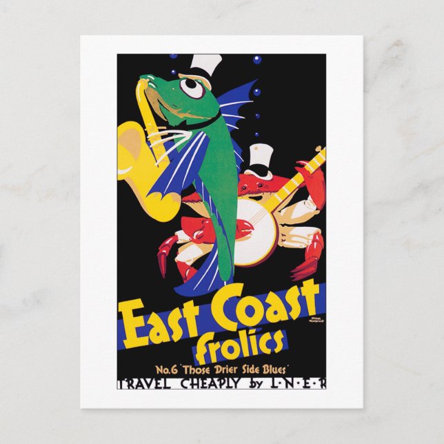 Carte Postale Frolics de la côte Est, no 6 (Devant)