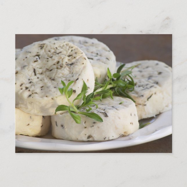 Carte Postale Fromage de chèvre - chevre - aux herbes sur (Devant)