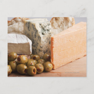 Carte Postale fromage et olives