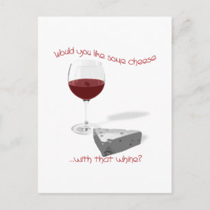 Carte Postale fromage et vin