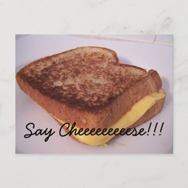 Carte Postale fromage grillé, Dites fromage ! ! ! (Devant)