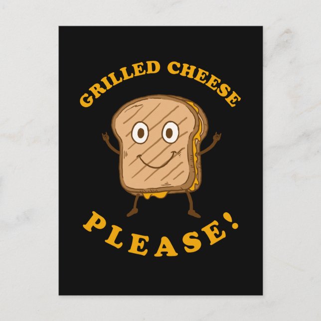 Carte Postale Fromage Grillé S'il vous plaît (Devant)
