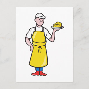 Carte Postale Fromagerie Plaque de fromage