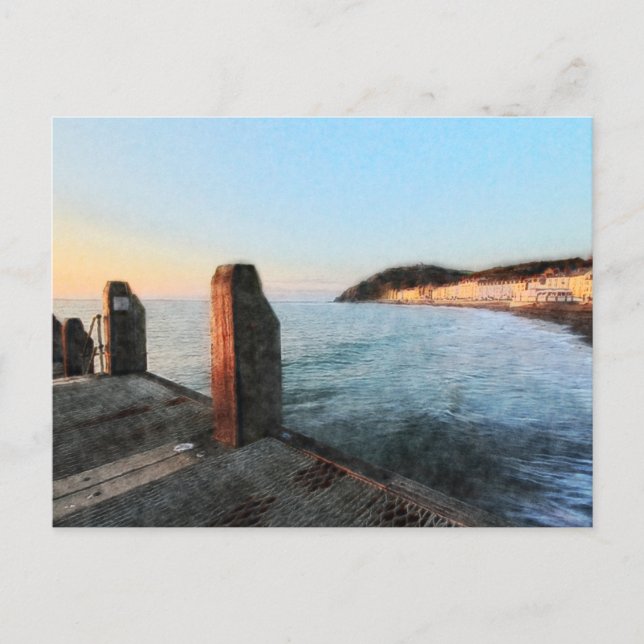 Carte Postale Front de mer d'Aberystwyth (Devant)