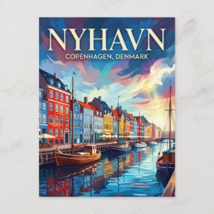 Carte Postale Front de mer de Nyhavn Danemark