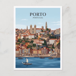 Carte Postale Front de mer du Douro à Porto Portugal