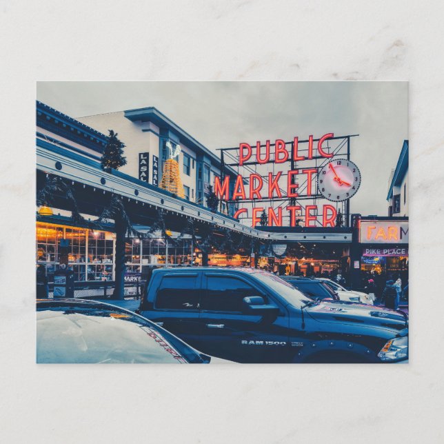Carte Postale Front View Pike Market, Seattle, Washington (Devant)