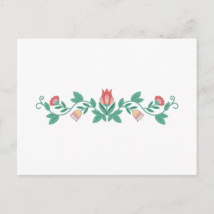 Carte Postale Frontière florale Art populaire