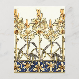 Carte Postale Frontière Lily par Alphonse Mucha