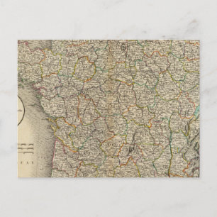 Carte Postale Frontières du département de France