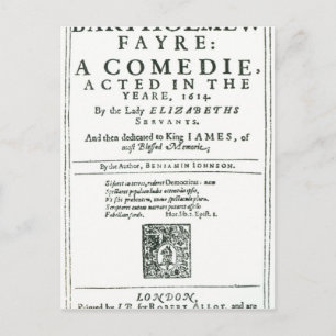 Carte Postale Frontispiece à 'Bartholomew Fair'
