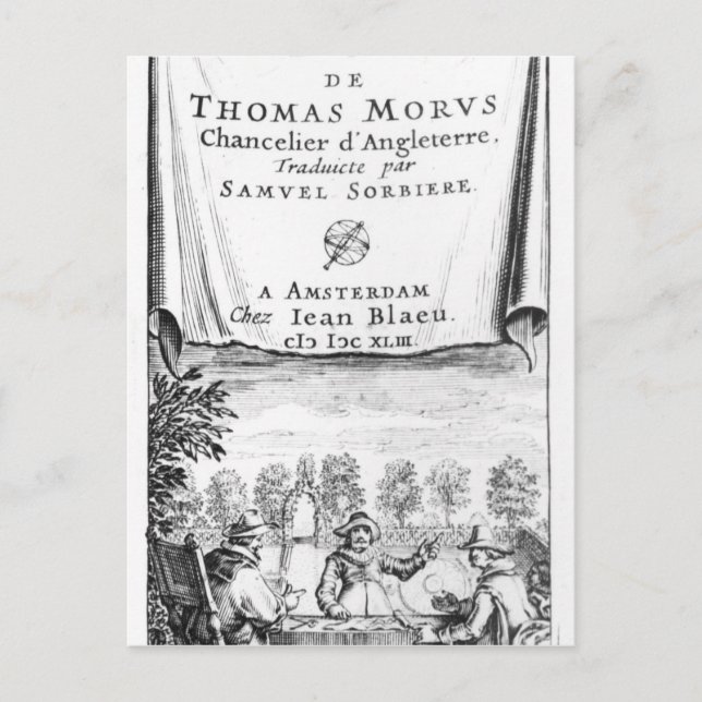 Carte Postale Frontispiece, 'L'utopie de Thomas More' (Devant)