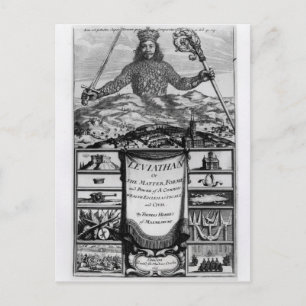 Carte Postale Frontispiece par Thomas Hobbes de Malmesbury