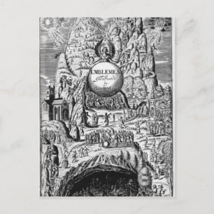Carte Postale Frontispiece to George Wither's Emblems, 1635