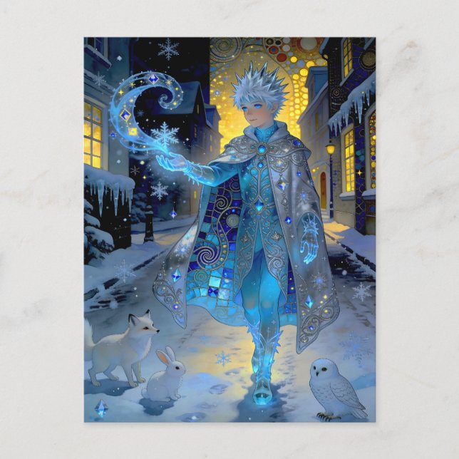 Carte Postale Frostmaker of a Moonlit Street – A Winter Portrait (Devant)