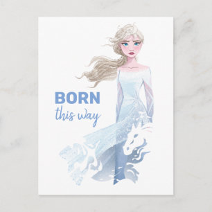 Carte Postale Frozen 2 : Illustration de l'aquarelle Elsa