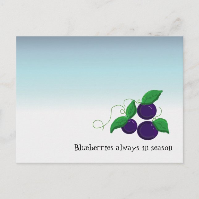 Carte Postale Fruit aux bleuets (Devant)