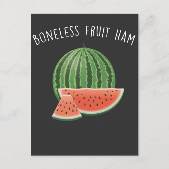 Carte Postale Fruit Bonss jambon Watermelon Végétal (Devant)