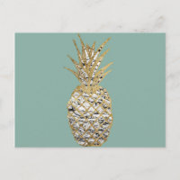 Fruit d'ananas moderne chic en marbre doré