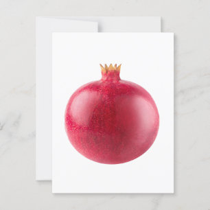 Carte Postale Fruit de grenade rouge fraîche et entière Art alim