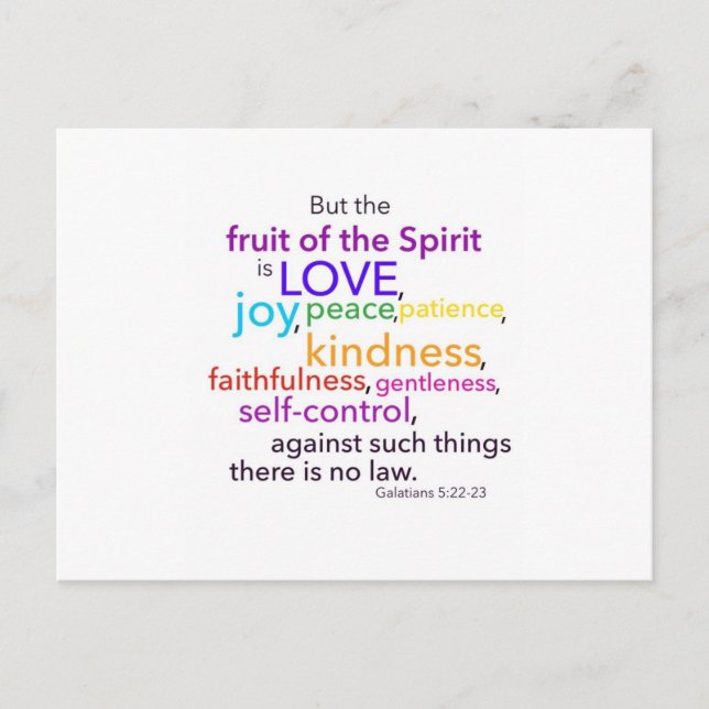 Carte Postale Fruit de l'Esprit (Devant)