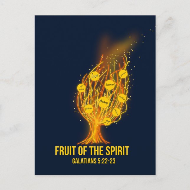 Carte Postale Fruit de l'Esprit - Galates 5:22-23 (Devant)