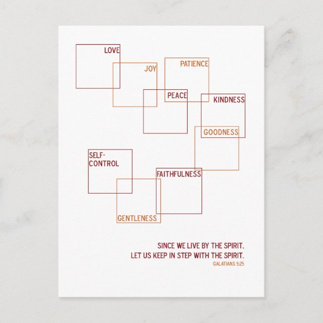 Carte Postale Fruit de l'Esprit moderne design (Devant)