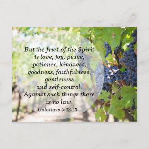 Carte Postale Fruit de l'Esprit Verset à mémoriser de la Bible
